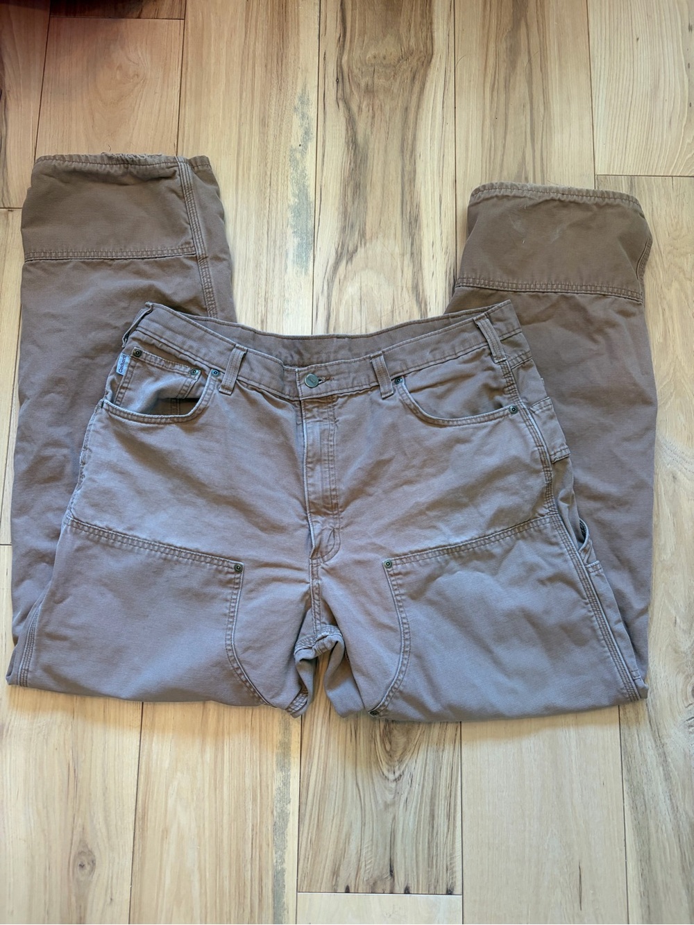 Vintage Carhartt B136 BUC Double Knee Work Pants Brown 40x34 Loose Fit